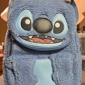 Loungefly Disney Stitch Plush Sherpa Mini Backpack